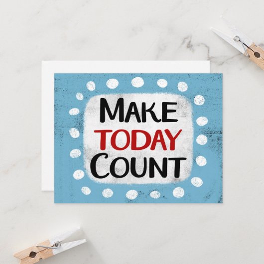 Carte de voeux Make Today Count (Devant/Arrière en situation)