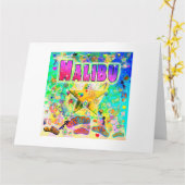 Carte de voeux Malibu Epoch Hour (Fleur jaune)