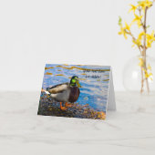Carte de voeux Mallard Duck (Fleur jaune)