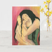 Carte de voeux : "Mama" (Fleur jaune)