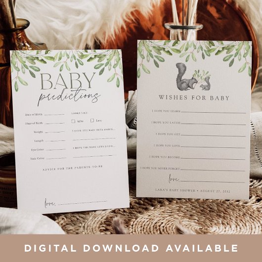 Carte de voeux Mama Squirrel Deux Baby showers