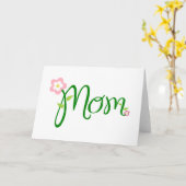 Carte de voeux maman blanche (Fleur jaune)