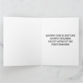 CARTE DE VOEUX MAMAN CHAT FEMME AU FOYER RÉTRO (Intérieur)