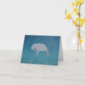 Carte de voeux Manatee (Fleur jaune)