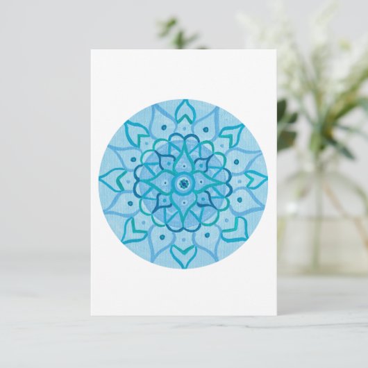 Carte de voeux Mandala (Debout devant)