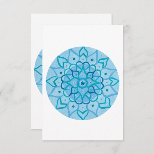 Carte de voeux Mandala (Devant / Derrière)