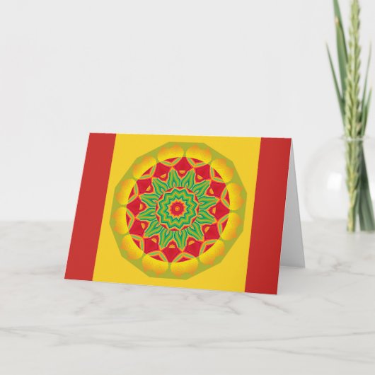 Carte de voeux Mandala (Devant)