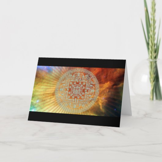 Carte de vœux Mandala de la nébuleuse (Devant)
