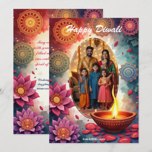 Carte de vœux Mandala Glow pour Diwali