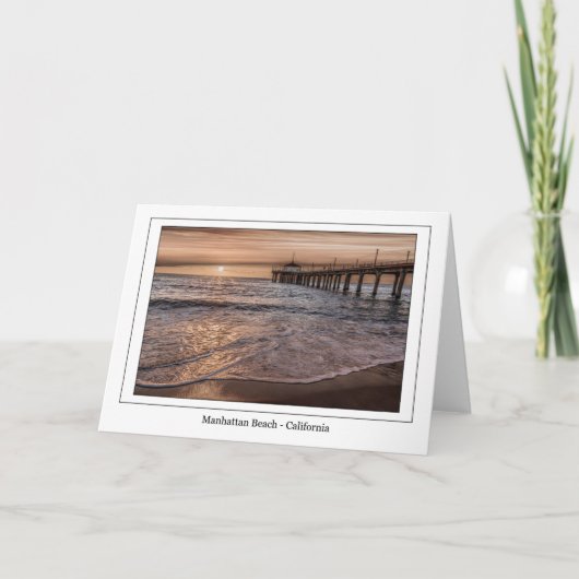 Carte de voeux Manhattan Beach Pier (Devant)