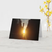 Carte de voeux Manhattan henge (Fleur jaune)