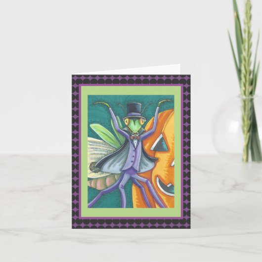 CARTE DE VŒUX MANTIS RELIGIEUSE VAMPIRE TRANSYLVAN (Devant)