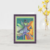 CARTE DE VŒUX MANTIS RELIGIEUSE VAMPIRE TRANSYLVAN (Fleur jaune)