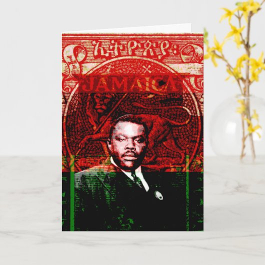 Carte de voeux Marcus Garvey (Fleur jaune)