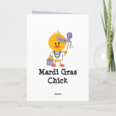 Carte de voeux Mardi Gras Chick (Dos)