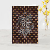 Carte de voeux Mardi Gras, laissez le bon temps ro (Fleur jaune)