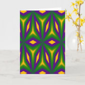 Carte de voeux Mardi Gras Star (Fleur jaune)