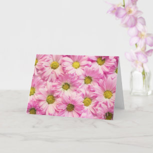 Carte de voeux - marguerites roses de Gerbera