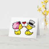 Carte de voeux mariage (Fleur jaune)