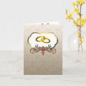 Carte de voeux mariage (Fleur jaune)