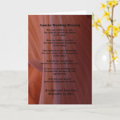 Carte de voeux mariage Apache Bénédiction Sentimen (Fleur jaune)