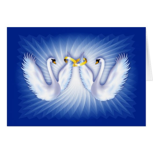 Carte de voeux Mariage de Swan (Devant horizontal)