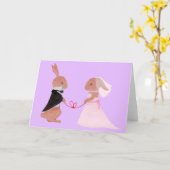 Carte de voeux Mariage M. & Mme Rabbit (Fleur jaune)