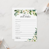 Carte de voeux mariage pour la mariée et la chambr (Devant/Arrière en situation)