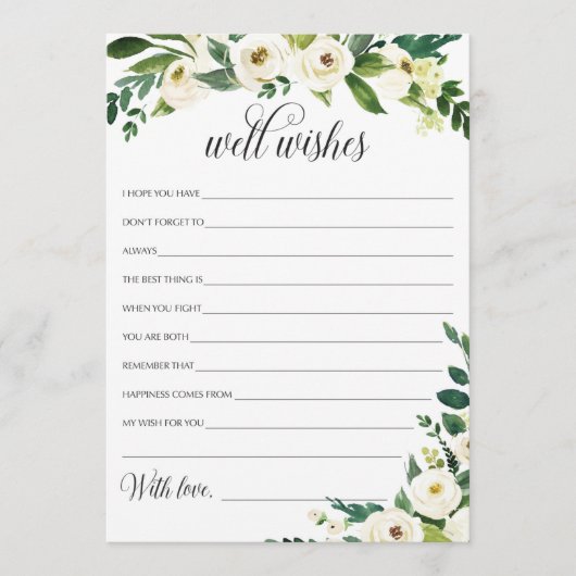 Carte de voeux mariage pour la mariée et la chambr (Devant)