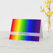 Carte de voeux mariage Rainbow Colors (Fleur jaune)
