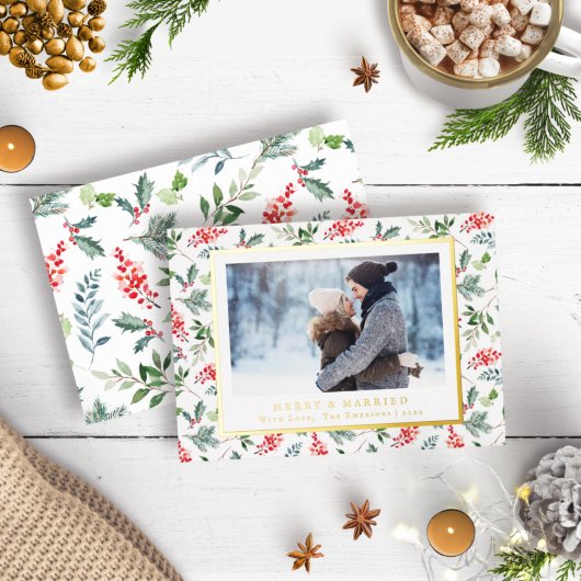 Carte de vœux Mariés et Gais