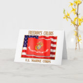Carte de voeux Marine Corps (Fleur jaune)