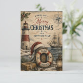 carte de vœux maritime vintage (Debout devant)