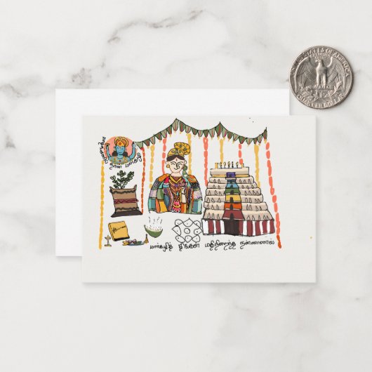 Carte de voeux Markazhi conçue (Devant/Arrière en situation)