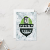 Carte de voeux Martini Break (Devant/Arrière en situation)