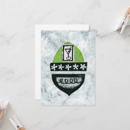 Carte de voeux Martini Break (Devant/Arrière en situation)