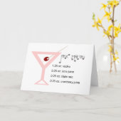 Carte de voeux Martini rose (Fleur jaune)