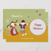 Carte de voeux Martisor Dolls (Devant / Derrière)