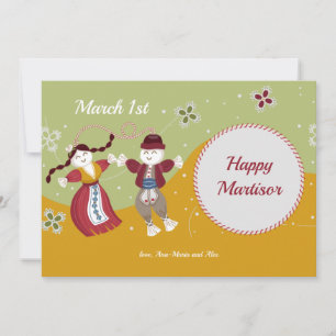 Carte de voeux Martisor Dolls