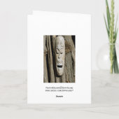 Carte de vœux Masque africain (Dos)