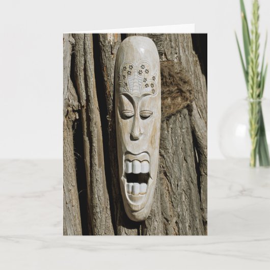 Carte de vœux Masque africain (Devant)