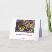 carte de vœux masque de carnaval confettis (Dos)