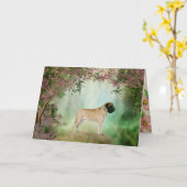 Carte de voeux Mastiff (Fleur jaune)