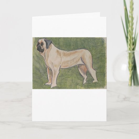 Carte de voeux Mastiffe Dog (Devant)