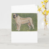 Carte de voeux Mastiffe Dog (Fleur jaune)