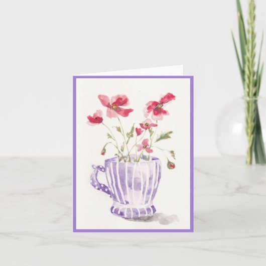 Carte de vœux Matin Coquelicots (Devant)