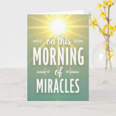 Carte de vœux Matin de Miracles (Fleur jaune)