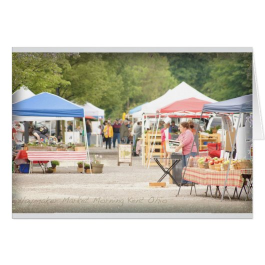 Carte de vœux matin du marché fermier (Devant Horizontal)
