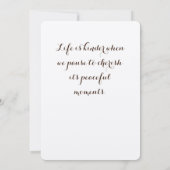 Carte de vœux Matinée au calme Studio (Dos)