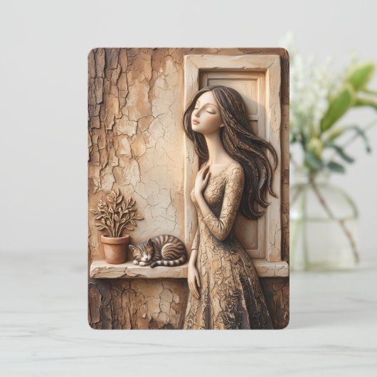 Carte de vœux Matinée au calme Studio (Debout devant)